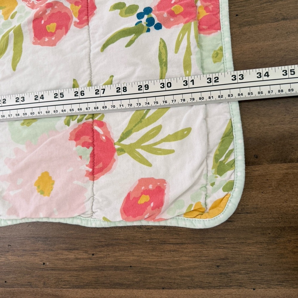 Target Cloud Island‎ Floral Field Baby Blanket Quilted Reversible Flowers Pinks - Picture 7 of 8